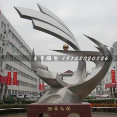 不銹鋼飛舞雕塑，飛翔雕塑，揚帆雕塑