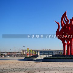 不銹鋼仙鶴雕塑，抽象仙鶴雕塑
