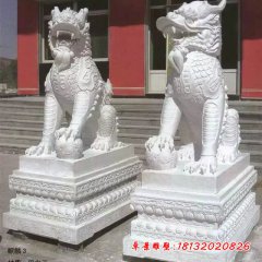 麒麟石雕，漢白玉麒麟