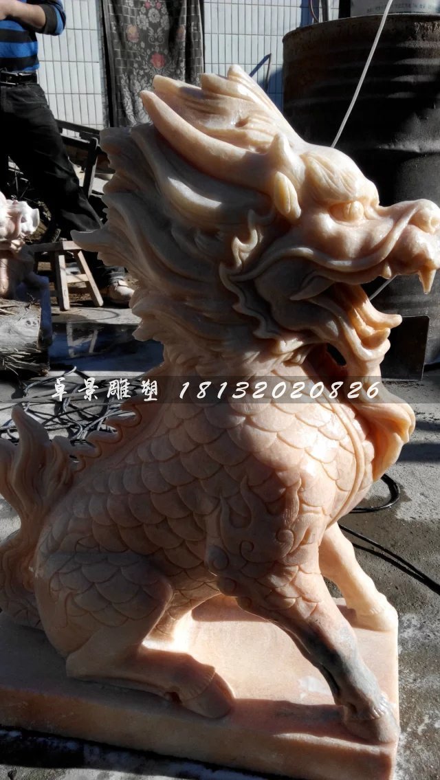 石頭麒麟，石雕麒麟雕塑