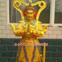 銅雕韋陀，韋陀菩薩彩繪雕塑