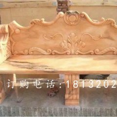 晚霞紅石雕椅，廣場(chǎng)景觀石雕
