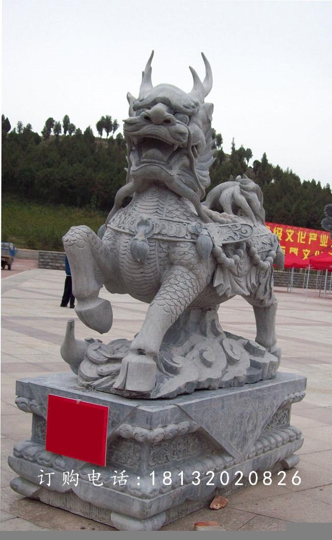 麒麟石雕，青石神獸石雕 (2)
