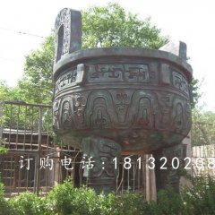 三足鼎雕塑，青銅鼎雕塑