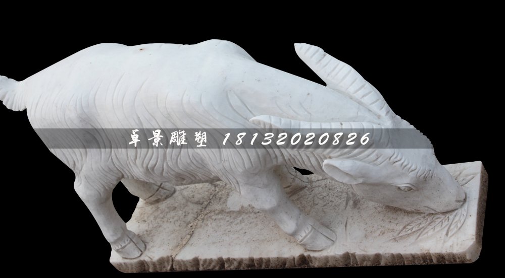山羊石雕，大理石山羊雕塑