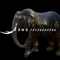 玻璃鋼大象雕塑，仿真動物雕塑