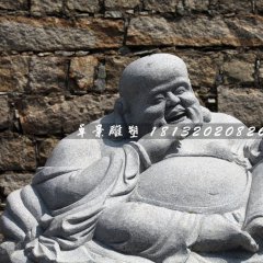 大肚彌勒佛石雕，公園坐式佛像石雕