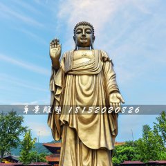 立式如來佛銅雕，寺廟銅佛像