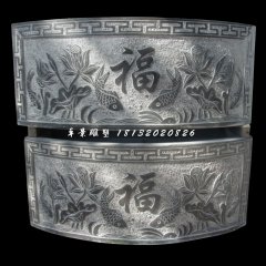 青石水缸雕塑，仿古石雕