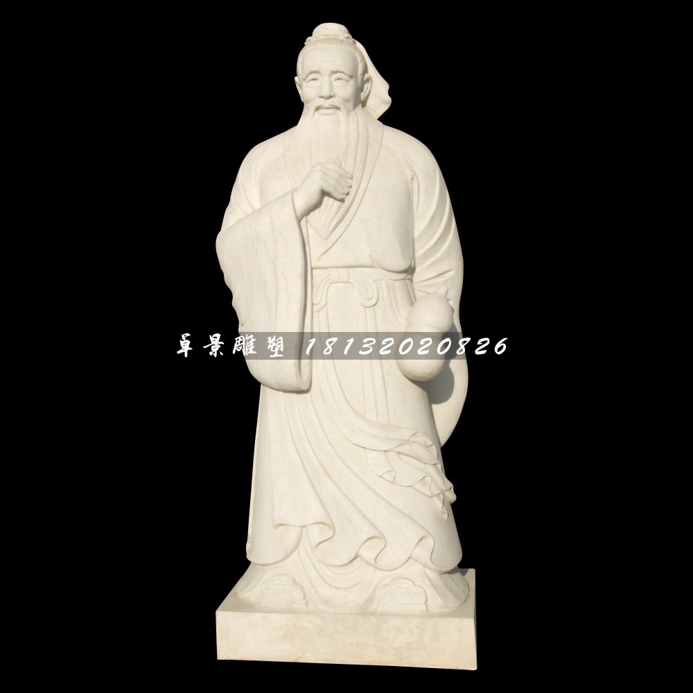 大理石孫思邈，古代名人石雕