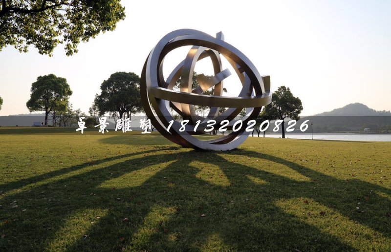 公園抽象雕塑，不銹鋼景觀雕塑 (2)
