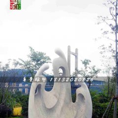 抽象人物石雕，公園景觀石雕
