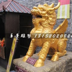麒麟銅雕，神獸銅雕
