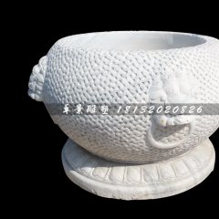 水缸石雕，大理石水缸