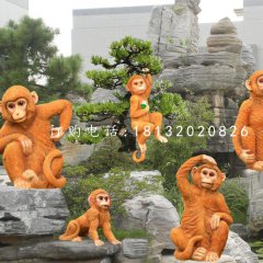 小猴子雕塑，玻璃鋼動(dòng)物