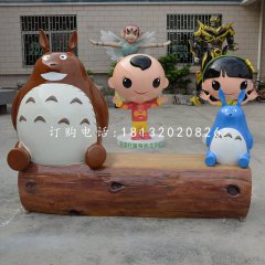 玻璃鋼龍貓，卡通雕塑