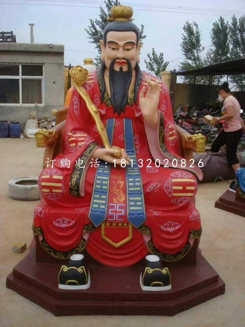 三清雕塑，玻璃鋼彩繪神仙 (1)
