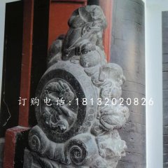抱鼓石，青石仿古雕塑