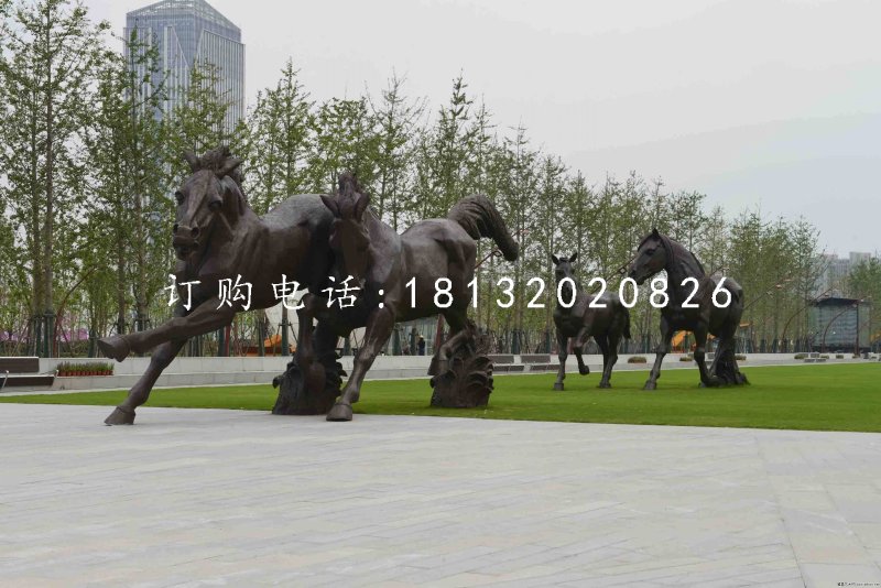 奔馬銅雕，廣場(chǎng)動(dòng)物雕塑