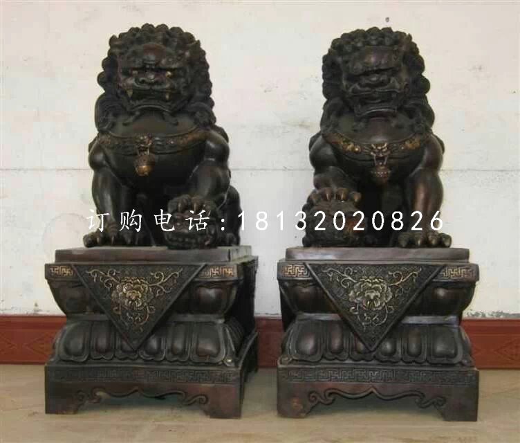 小型銅獅子，北京獅銅雕