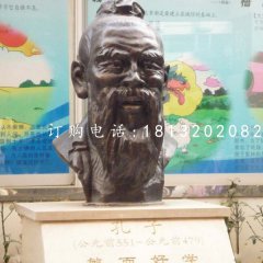 孔子頭像銅雕，古代名人銅雕