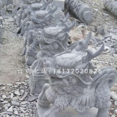 小型麒麟石雕，青石麒麟雕塑