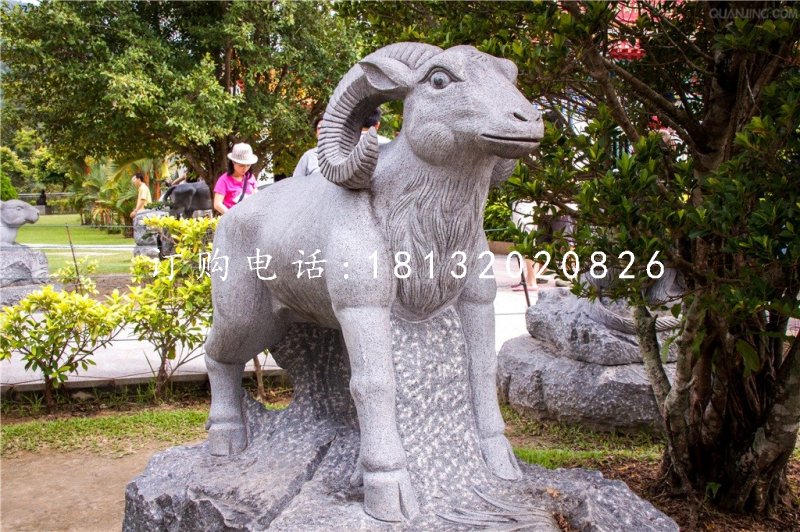 公園動(dòng)物石雕，十二生肖石雕 (1)
