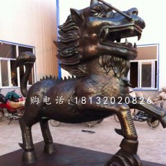 古代神獸銅雕，麒麟銅雕