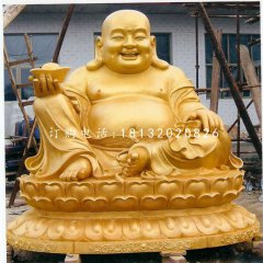 坐式彌勒佛，銅雕佛像