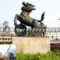 銅雕麒麟，大型神獸銅雕